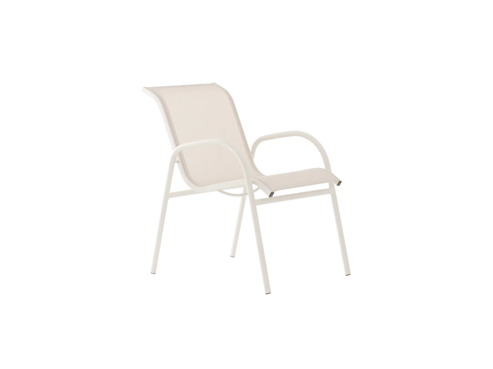 Cadeira Bend As curvas dos perfis de alumínio da coleção Bend geram estilo e conforto. A sua ergonomia e leveza regem a construção de todas as peças dessa coleção composta de mesa, cadeira e espreguiçadeira.