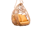 Balanço Chita As memórias dos tecidos de chita, que acompanham as festas populares brasileiras, este balanço traz em sua forma os desenhos e curvas das estampas dos folguedos e alegorias.