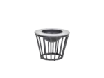 Mesa Lateral Tacho A linha Tacho une o sol, a natureza e a cidade na inspiração para as peças em alumínio, concreto e TS, agregando estilo, resistência e conforto. Sua forma vazada permite que plantas cresçam de seu interior, propondo uma integração exuberante com a natureza.